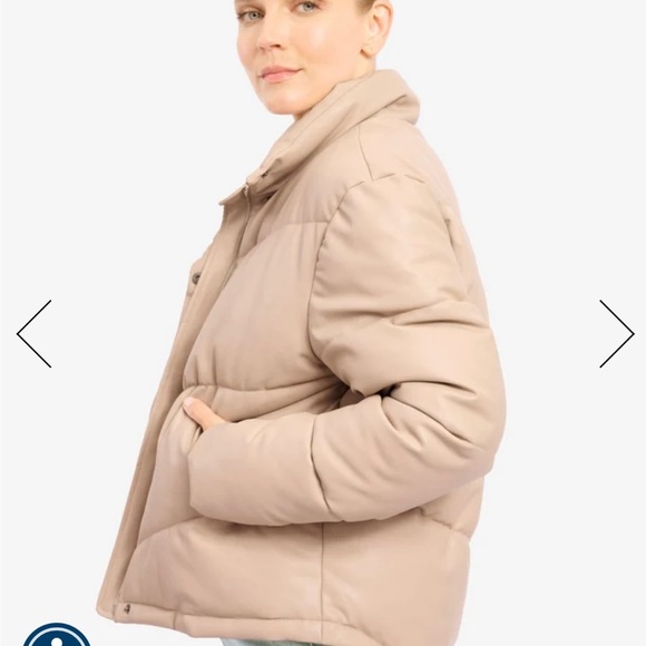 Splendid Faux Leather Jacket Puffer - NWT - Picture 4 of 5